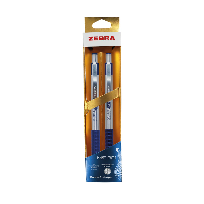 ZEBRA B/P SET M/F 301 ESTUCHE PET