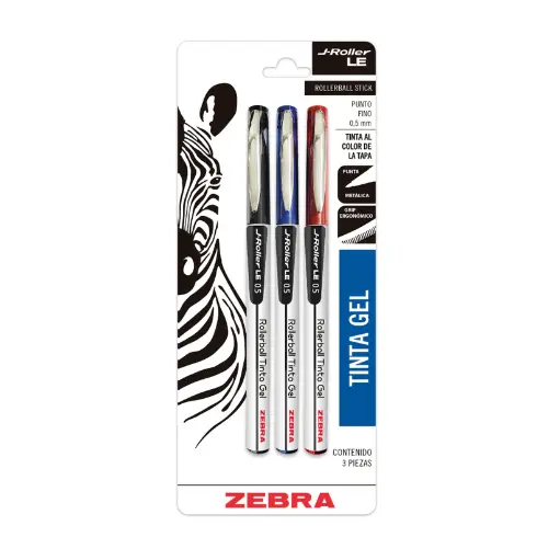 [25-970] ZEBRA BOLIGRAFO J-ROLLER LE TRICOLOR